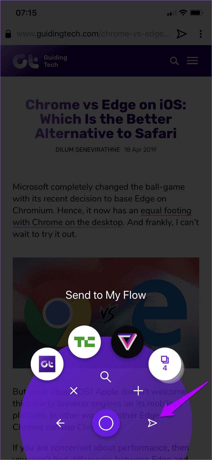 Opera Touch Советы Android iOS 1