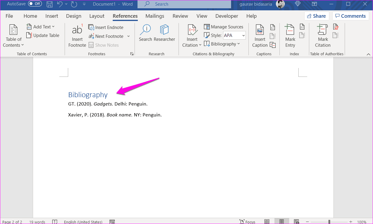 Как добавить цитаты и библиографию в Microsoft Word 11