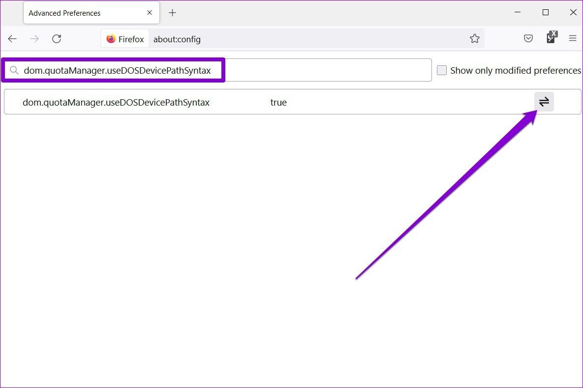 Отключить хранилище DOM в Firefox