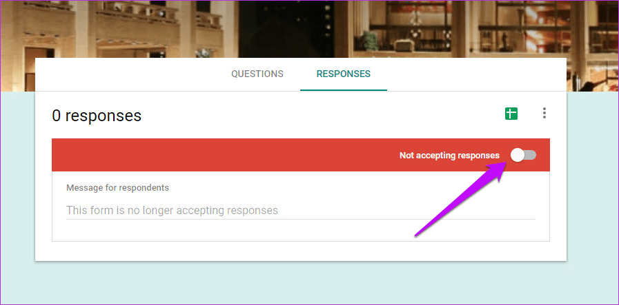 Как ограничить ответы в Google Forms 2