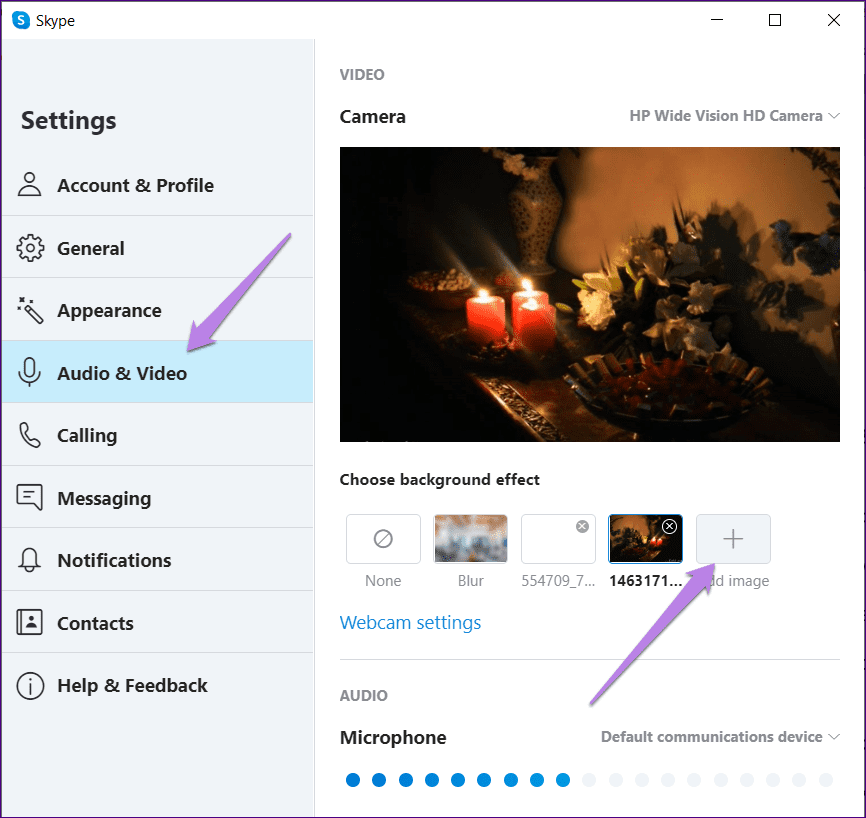 Пользовательский фон видео Skype не работает 4