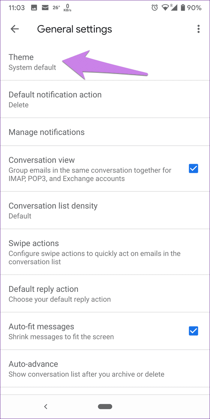 Отключить Google Apps в темном режиме 33