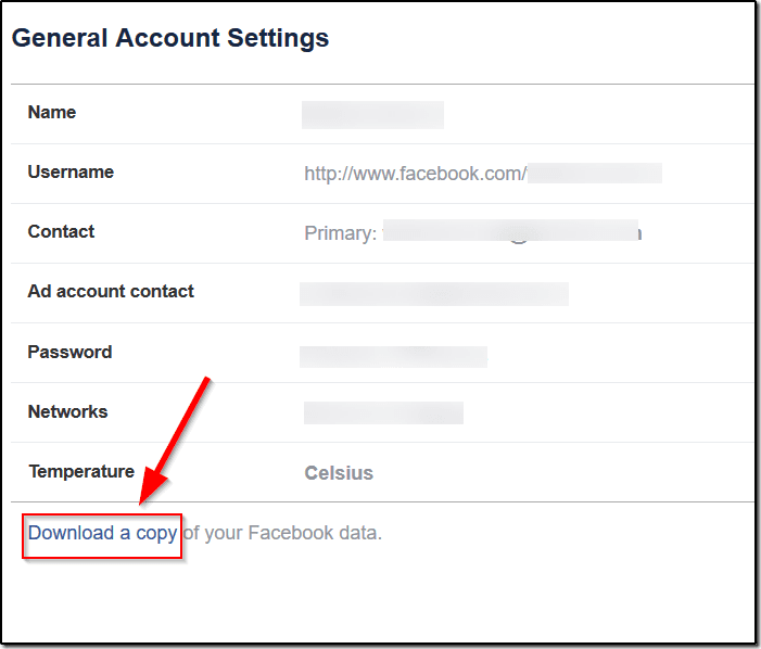 Возможности Facebook Скачать Копировать данные