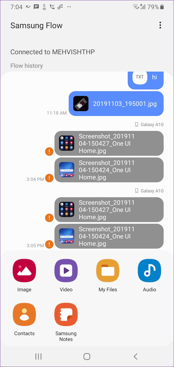 Приложение Microsoft Your Phone против Samsung Flow 16