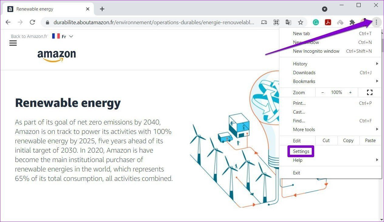 Настройки Chrome