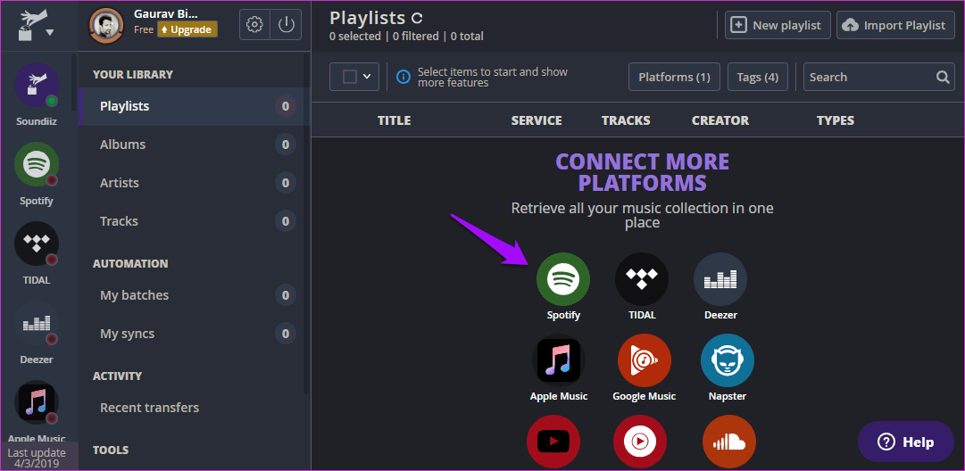 Перенос плейлиста из Spotify в Apple Music 2