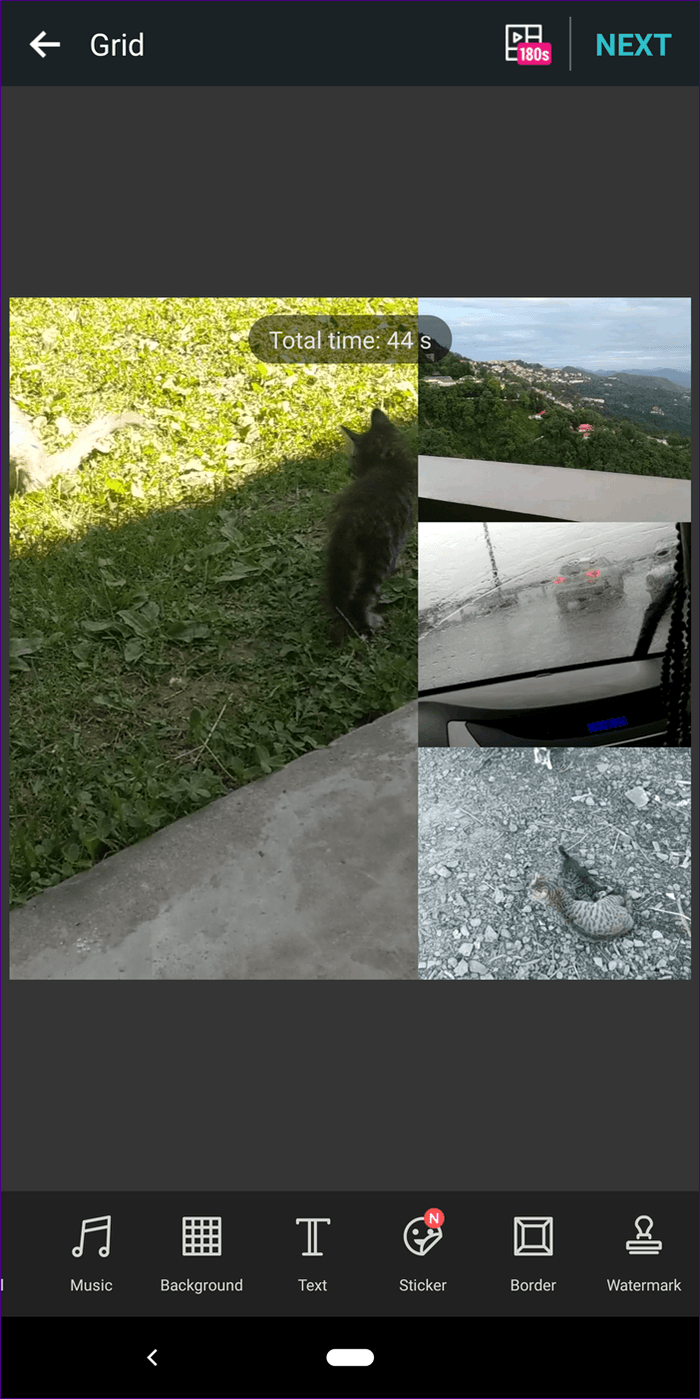 Видеоколлаж Несколько видео на одном экране Instagram 7