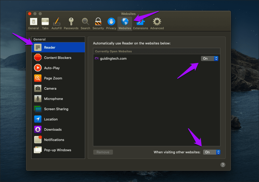 Получить Dark Mode везде Safari Mac 9