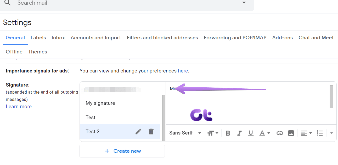 Добавить ссылку на изображение в подпись gmail 7