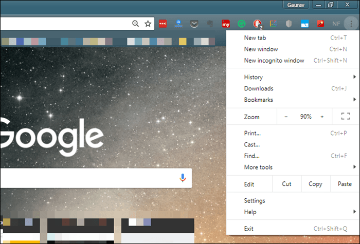 Значок обновления Google Chrome