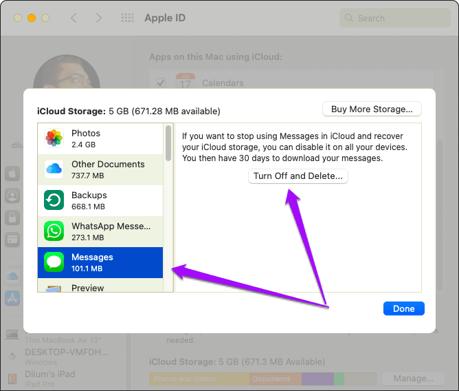 Mac освобождает хранилище iCloud 5