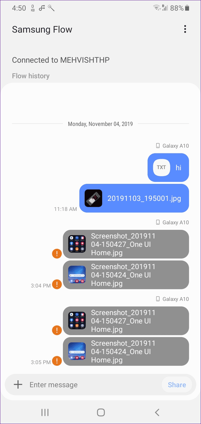 Приложение Microsoft Your Phone против Samsung Flow 4
