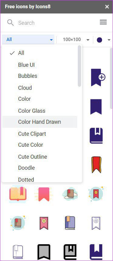Как добавить значки в Google Slides 5
