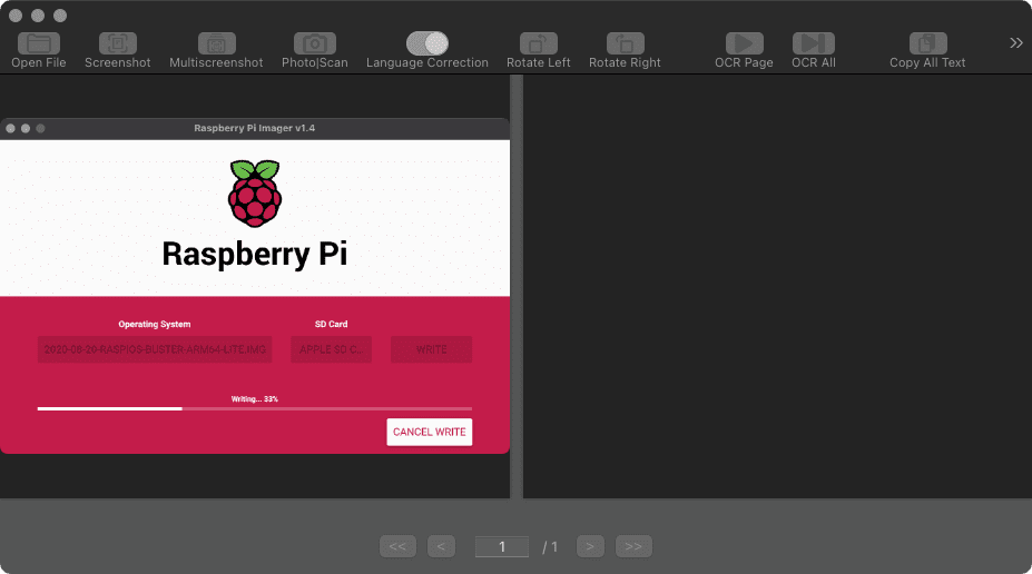 Перетащите изображение совы OCR