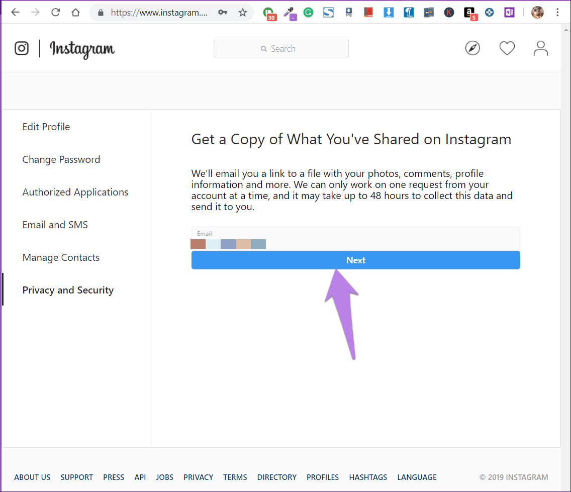 Instagram Просмотр первого сообщения 5