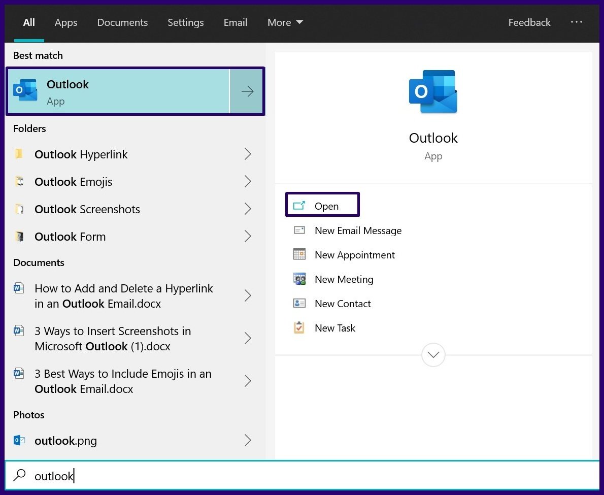 Как добавить и удалить гиперссылку в Microsoft Outlook шаг 1