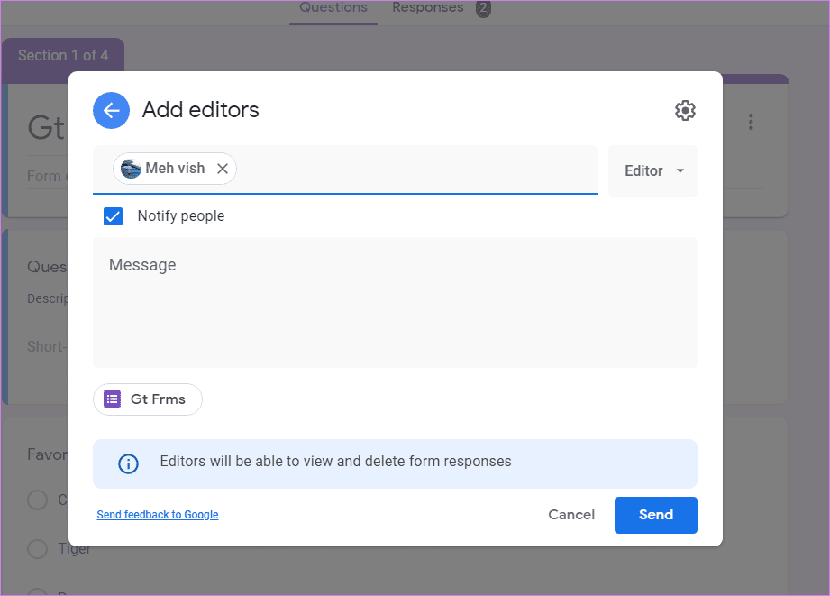 Делитесь формами Google с другими 8