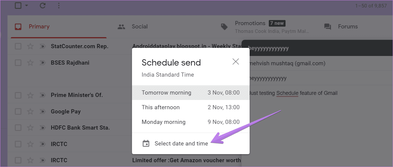 Как запланировать электронную почту в приложении Gmail и на рабочем столе 3