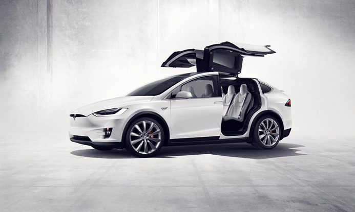 Распашные двери Tesla Model X