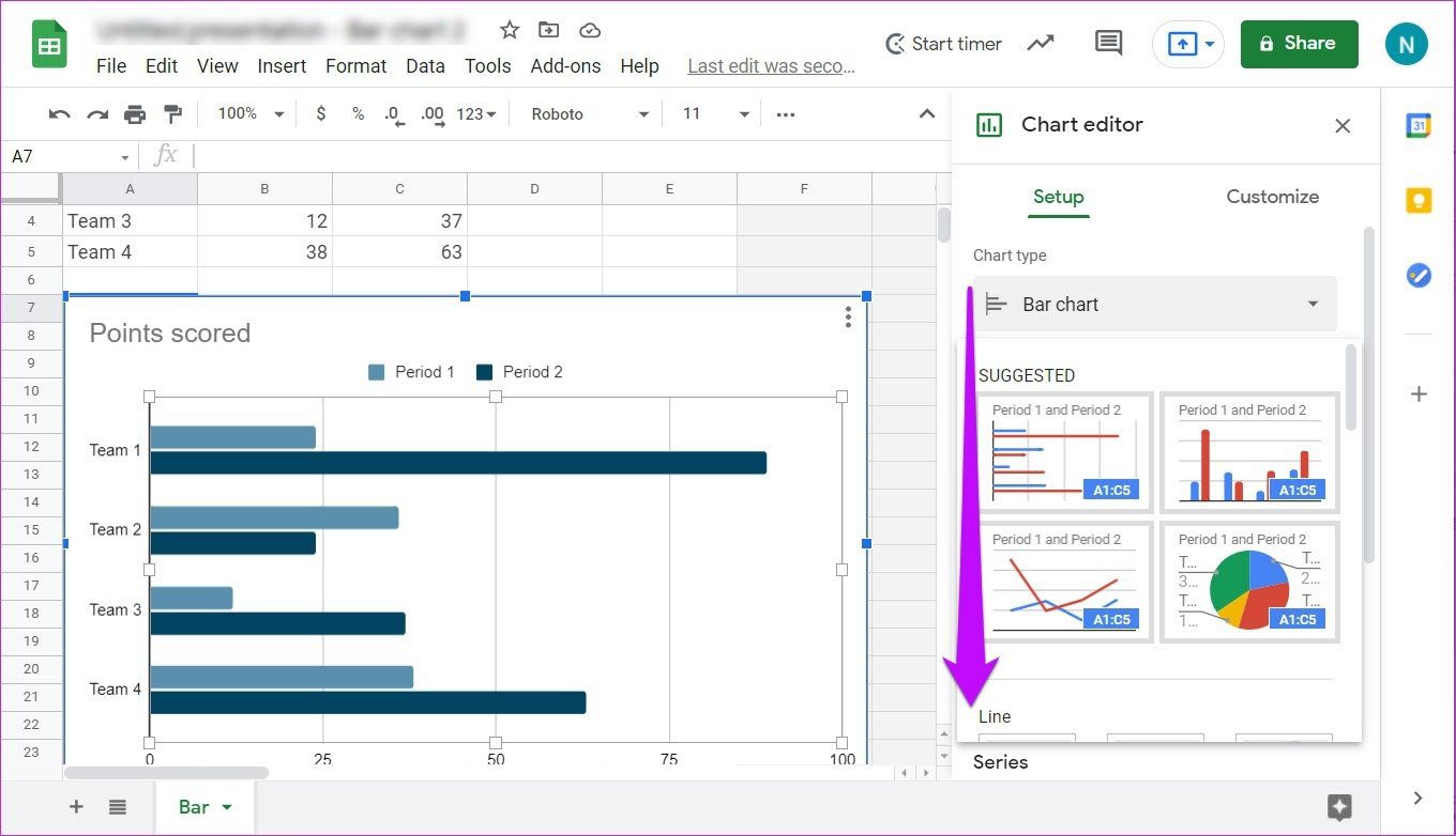 Как добавить диаграммы и диаграммы в Google Slides 6