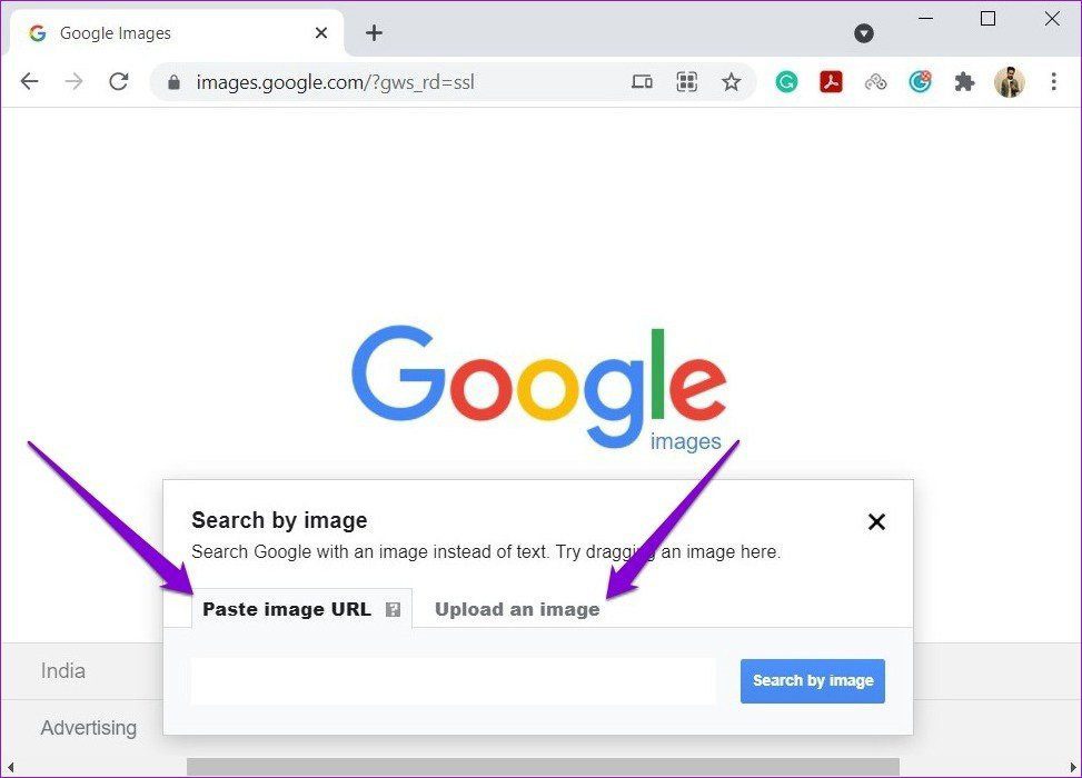 Загрузить изображение в Google Images