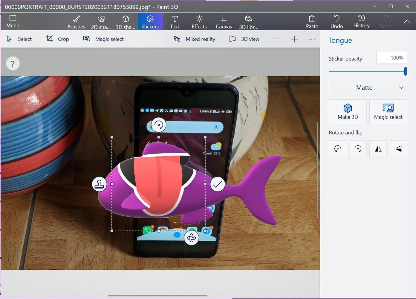 Как использовать Paint 3D для редактирования фотографий 18