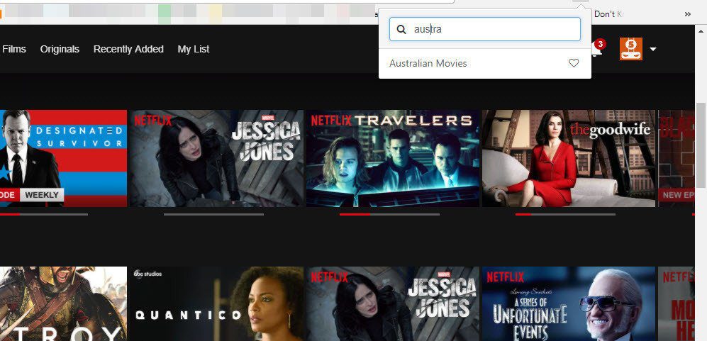 Быстрый доступ к скрытым категориям Netflix в Chrome 3