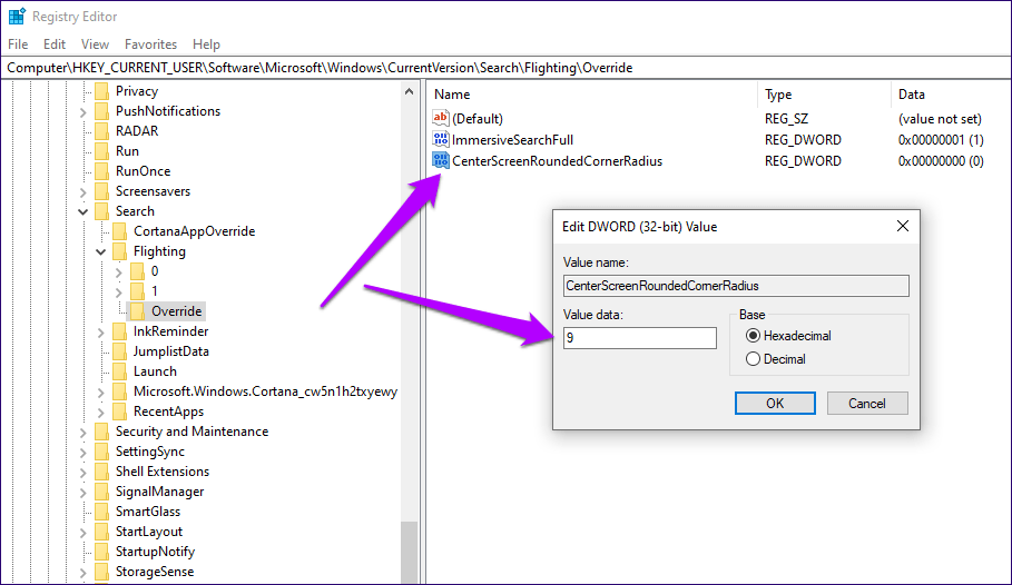 Включение иммерсивного поиска в Windows 10 21
