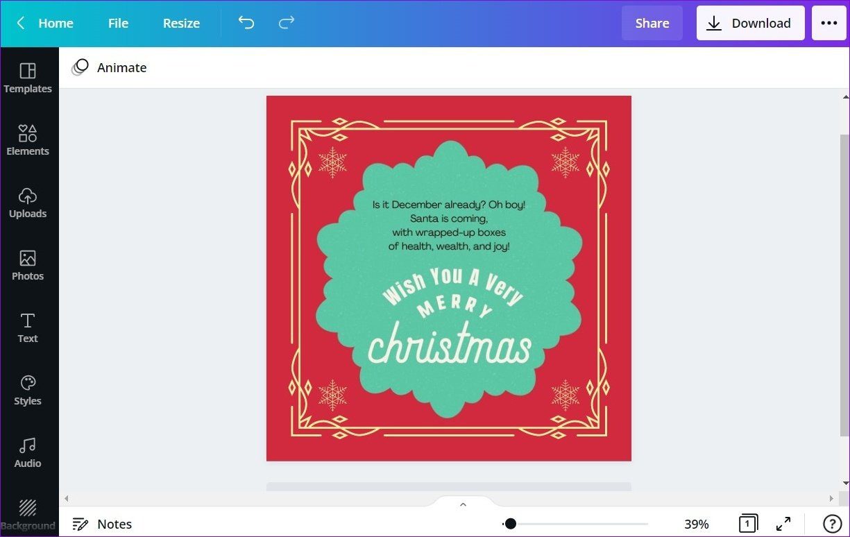 Используйте шаблоны для добавления границ в Canva