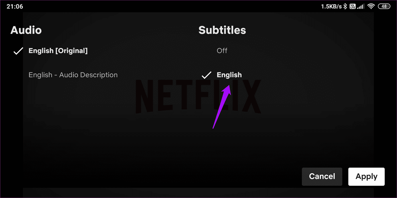 Исправить неработающие или отсутствующие субтитры Netflix 2