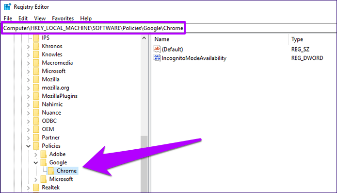 Отключить режим инкогнито Chrome 2