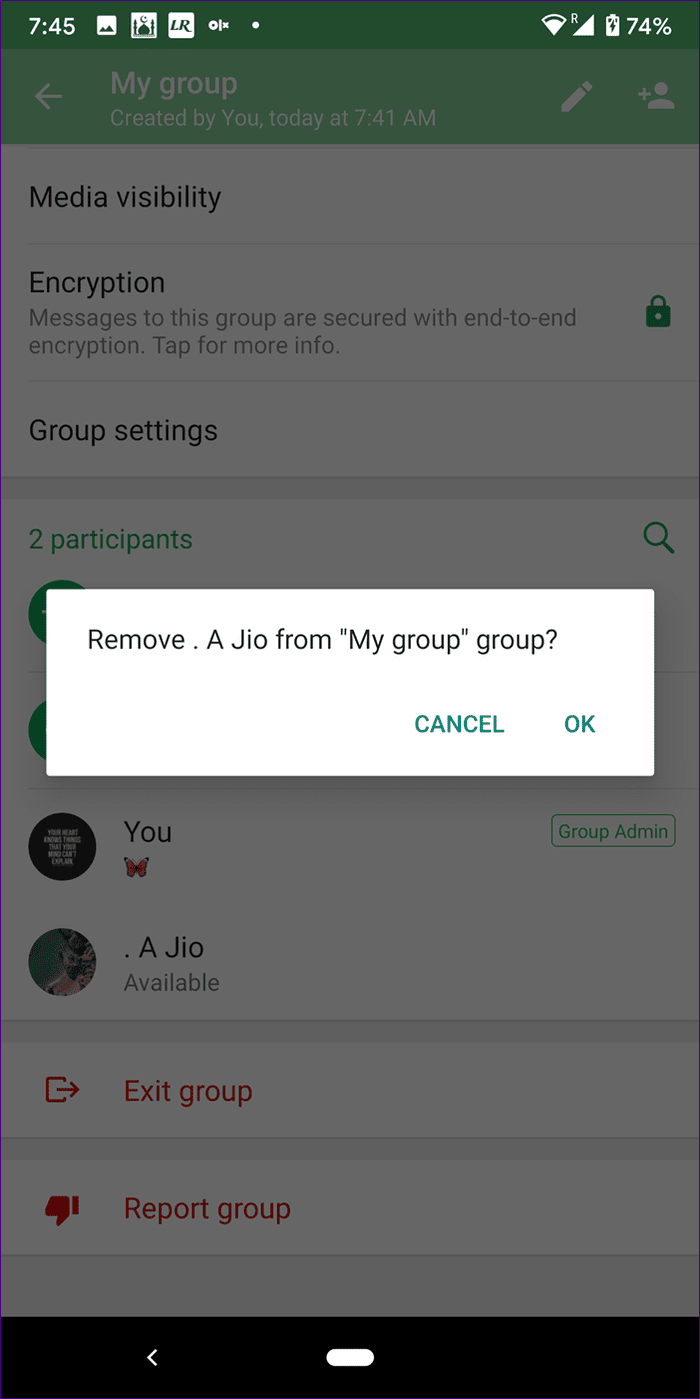 Создайте группу WhatsApp с собой на Iphone Android 8