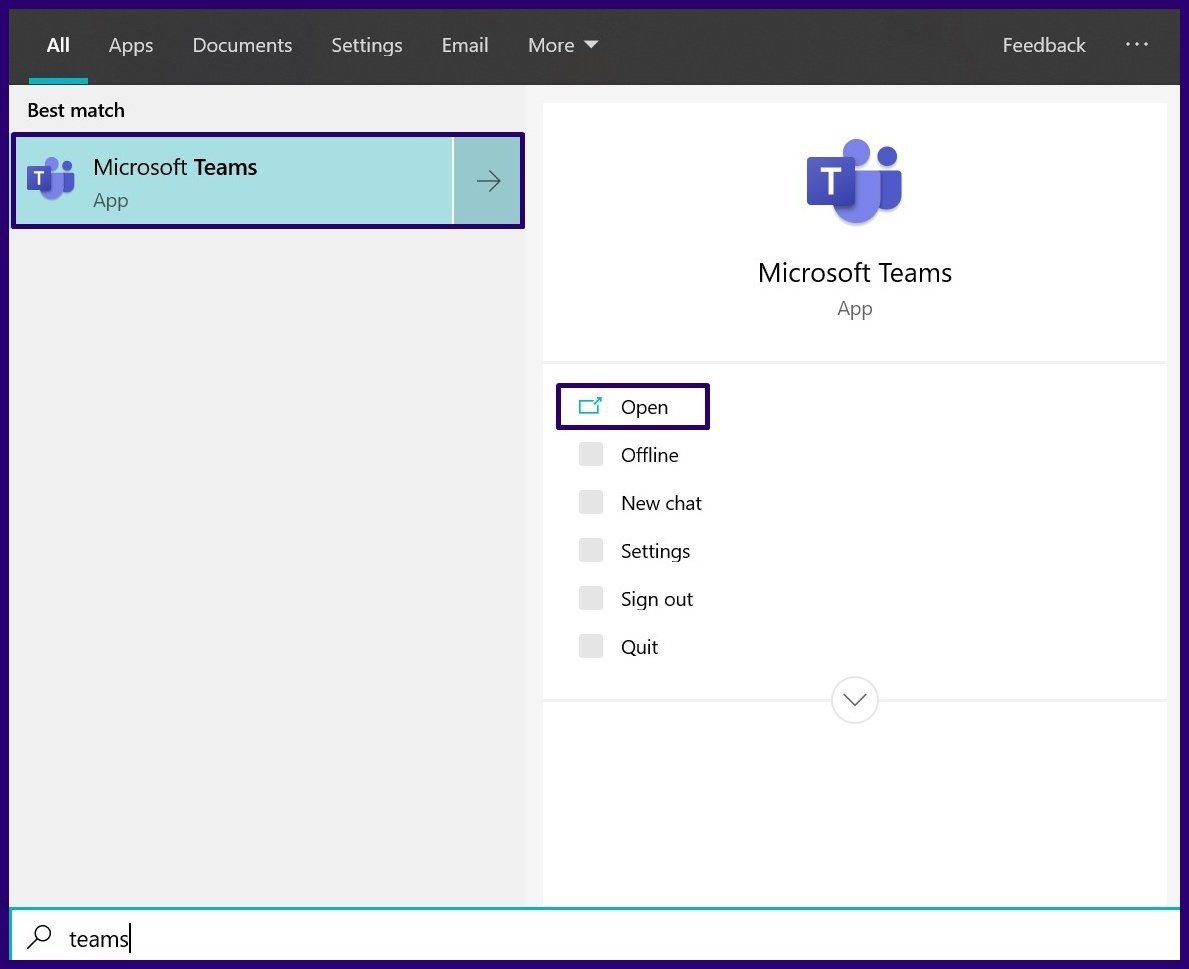Как добавить контакты в Microsoft Teams шаг 1