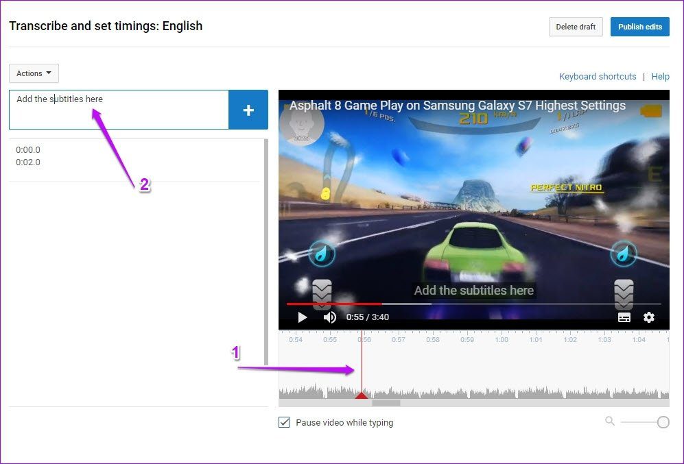 Добавить текстовые субтитры к видео на Youtube после загрузки 4