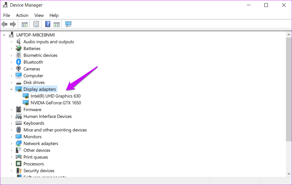 Исправить код адаптера дисплея Windows 10 43, ошибка 1