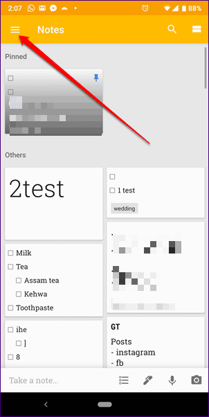 Перенести перенос Google Keep Notes в другую учетную запись 14