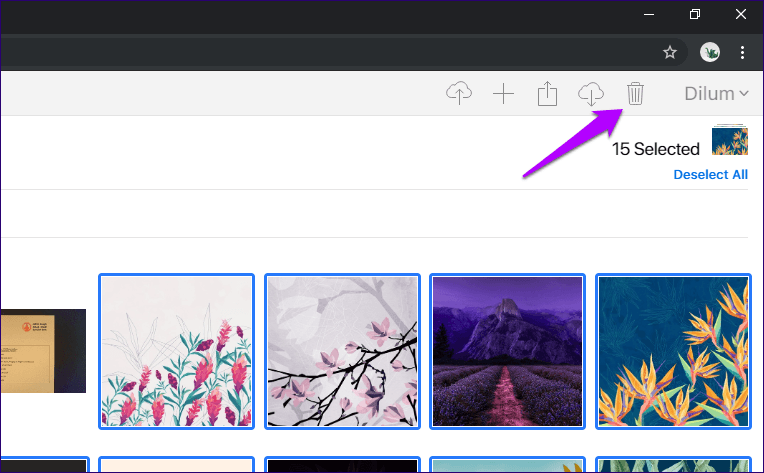 Удалить фотографии из iCloud 9