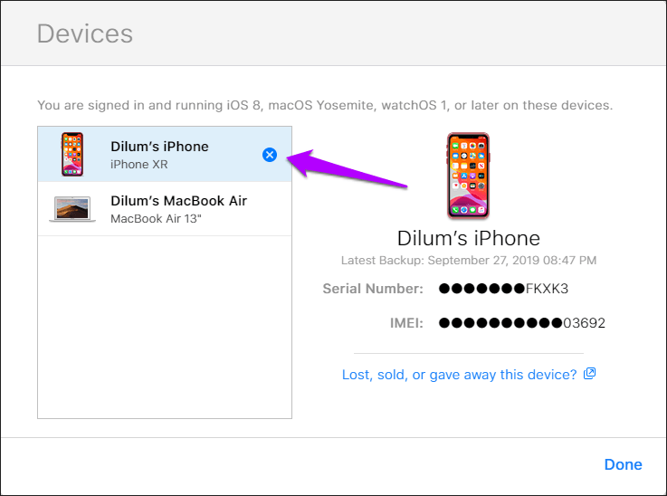Удалить устройство из Apple ID 13