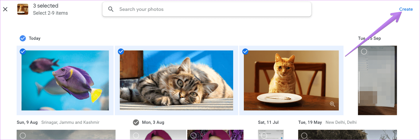 Создание коллажа в Google Photos для мобильных устройств и компьютеров 2