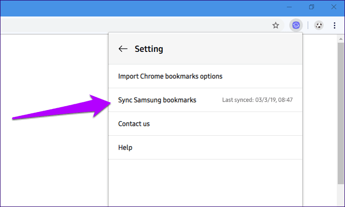 Импорт закладок Chrome в интернет-браузер Samsung 16