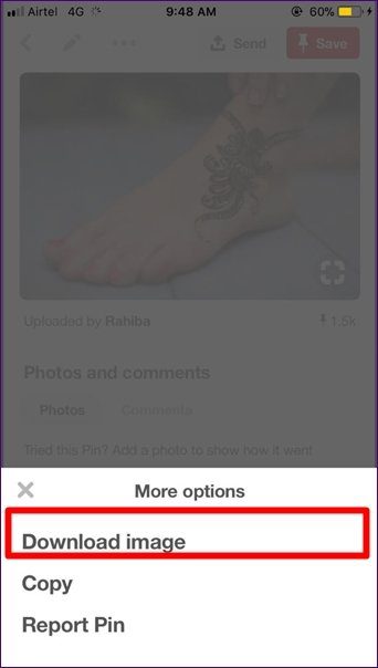 Загрузка изображений из Pinterest Android Iphone Computer 7