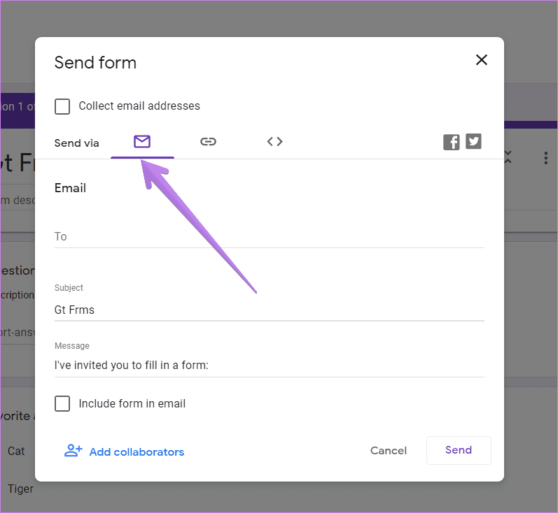 Поделитесь формами Google с другими 2