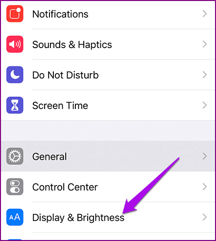 Отключить устройства в темном режиме Настройки iOS Яркость экрана