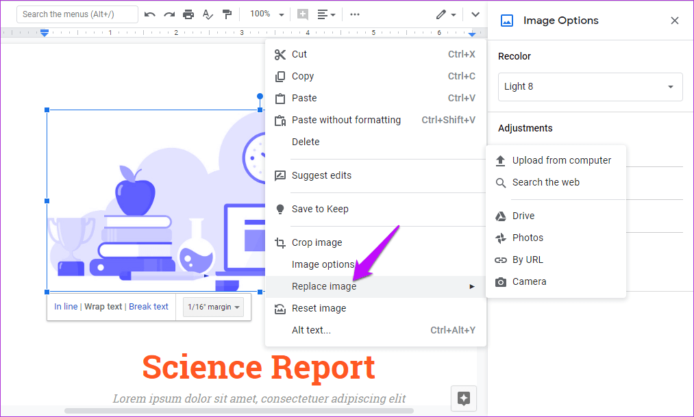 Как сделать титульную страницу в Google Docs 5