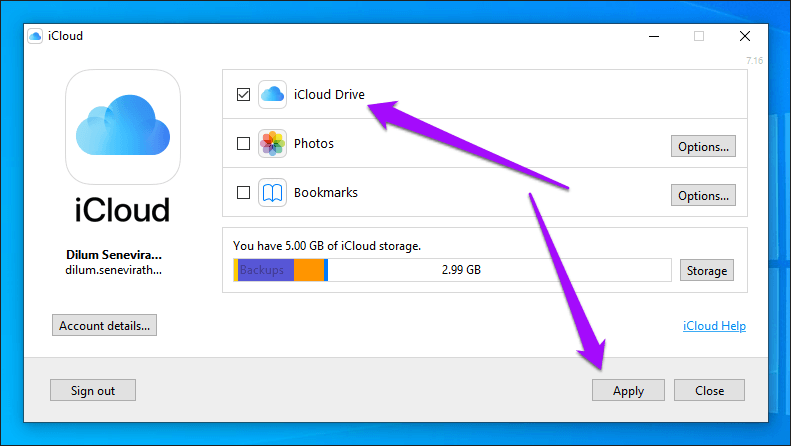 I Облачный диск Изменить местоположение папки Windows 8