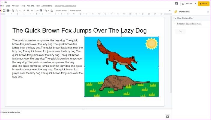 Добавить анимацию в Google Slides 6