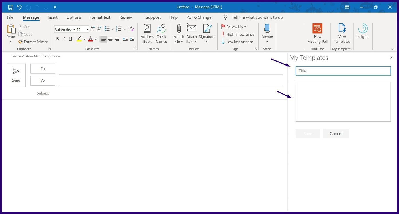 Создайте шаблон электронной почты в Microsoft Outlook, шаг 5