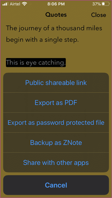 Ноутбук Zoho против Apple Notes 28