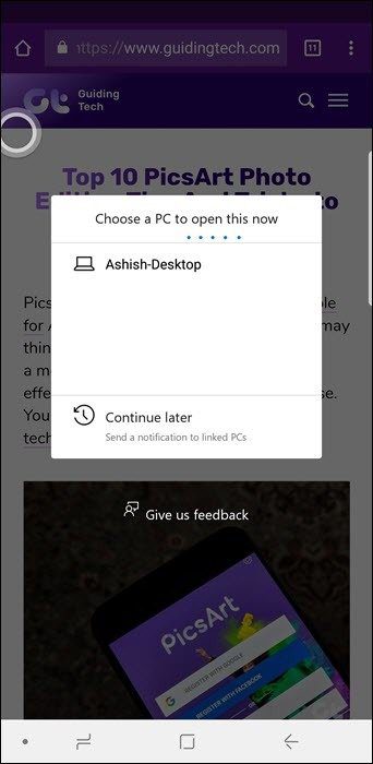 Как выполнить беспроводную синхронизацию Android с Windows 10 ПК 2