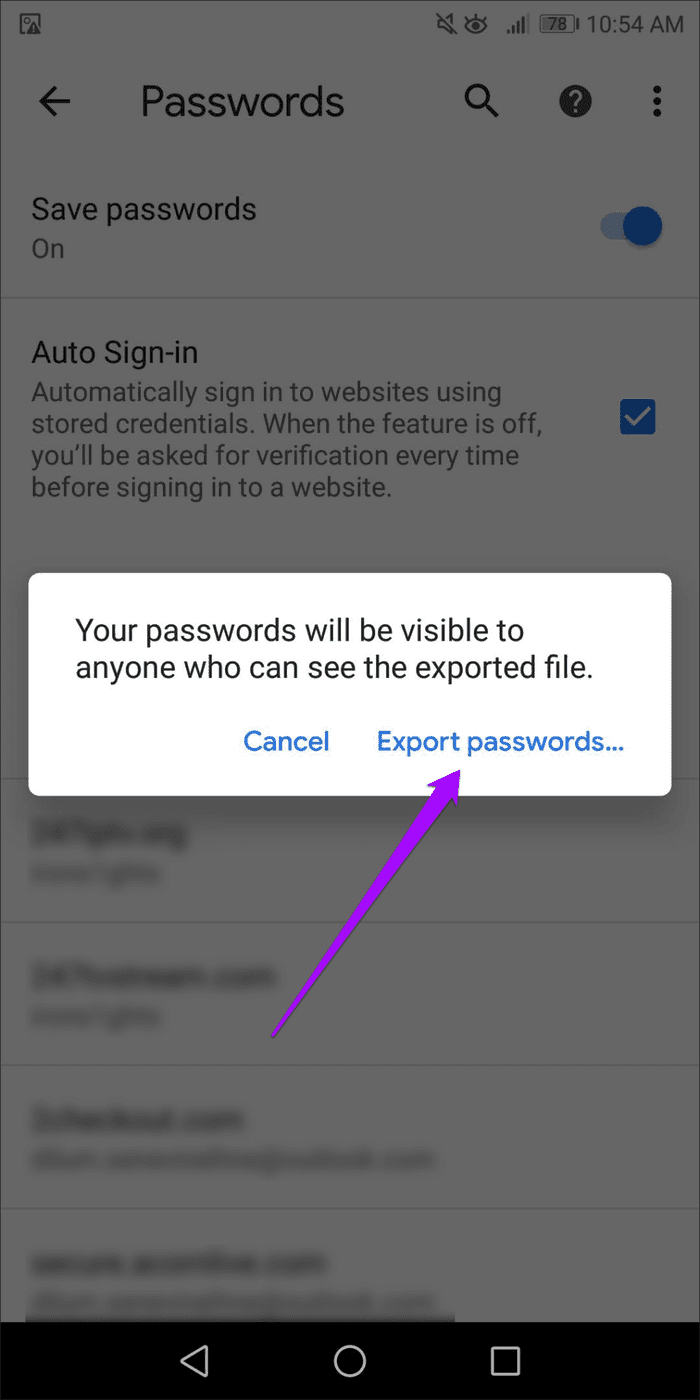 Экспорт паролей Chrome в CSV 11